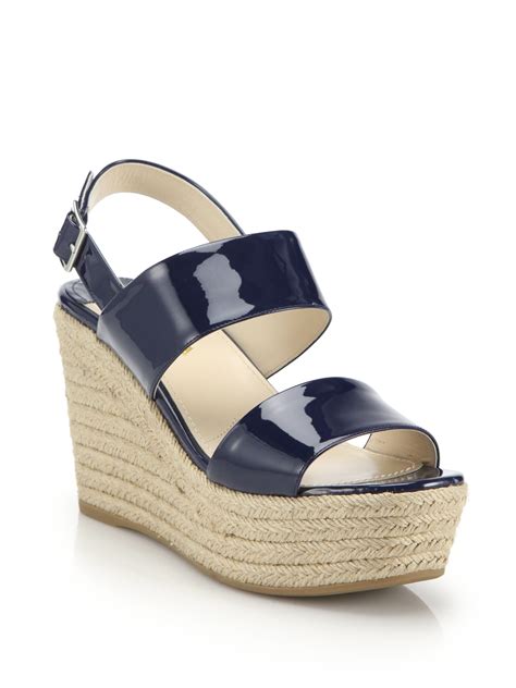 prada patent leather espadrille platform wedge sandals|prada leather platform wedge.